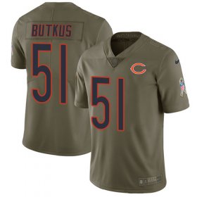 Wholesale Cheap Nike Bears #51 Dick Butkus Olive Men\'s Stitched NFL Limited 2017 Salute To Service Jersey