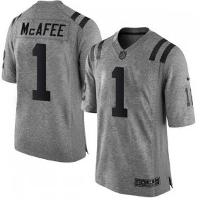 Wholesale Cheap Nike Colts #1 Pat McAfee Gray Men\'s Stitched NFL Limited Gridiron Gray Jersey