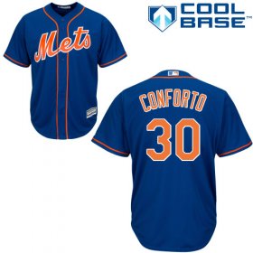 Wholesale Cheap Mets #30 Michael Conforto Blue New Cool Base Stitched MLB Jersey