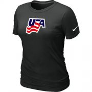 Wholesale Cheap Women's Nike USA Graphic Legend Performance Collection Locker Room T-Shirt Black