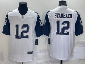 Wholesale Cheap Men\'s Dallas Cowboys #12 Roger Staubach White 2016 Color Rush Stitched NFL Nike Limited Jersey