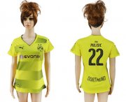 Wholesale Cheap Women's Dortmund #22 Pulisic Home Soccer Club Jersey