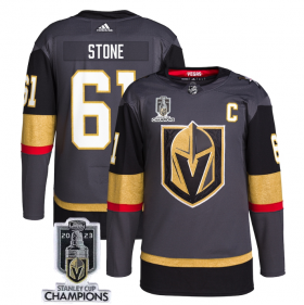 Wholesale Cheap Men\'s Vegas Golden Knights #61 Mark Stone Gray 2023 Stanley Cup Champions Stitched Jersey