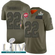 Wholesale Cheap Nike Chiefs #22 Juan Thornhill Camo Super Bowl LIV 2020 Men's Stitched NFL Limited 2019 Salute To Service Jersey