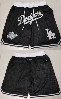 Wholesale Cheap Men\'s Los Angeles Dodgers Black Shorts (Run Small)