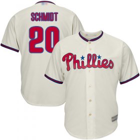 Wholesale Cheap Phillies #20 Mike Schmidt Cream Cool Base Stitched Youth MLB Jersey