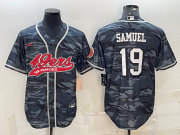 Wholesale Cheap Men's San Francisco 49ers #19 Deebo Samuel Grey Camo With Patch Cool Base Stitched Baseball Jersey