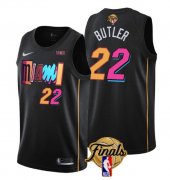 Wholesale Cheap Men's Miami Heat #22 Jimmy Butler Black 2023 Finals City Edition Stitched Basketball Jersey