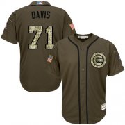 Wholesale Cheap Cubs #71 Wade Davis Green Salute to Service Stitched Youth MLB Jersey
