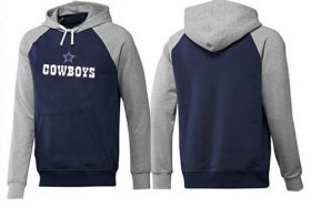 Wholesale Cheap Dallas Cowboys Authentic Logo Pullover Hoodie Dark Blue & Grey