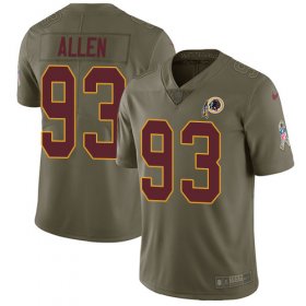 Wholesale Cheap Nike Redskins #93 Jonathan Allen Olive Youth Stitched NFL Limited 2017 Salute to Service Jersey