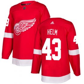 Wholesale Cheap Adidas Red Wings #43 Darren Helm Red Home Authentic Stitched NHL Jersey