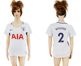 Wholesale Cheap Women\'s Tottenham Hotspur #2 Walker Home Soccer Club Jersey