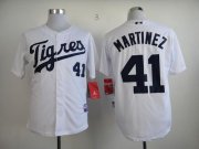 Wholesale Cheap Tigers #41 Victor Martinez White "Los Tigres" Stitched MLB Jersey