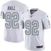 Wholesale Cheap Nike Raiders #92 P.J. Hall White Men's Stitched NFL Limited Rush Jersey