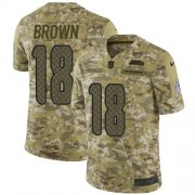 Wholesale Cheap Nike Seahawks #18 Jaron Brown Camo Men's Stitched NFL Limited 2018 Salute To Service Jersey