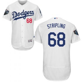 Wholesale Cheap Dodgers #68 Ross Stripling White Flexbase Authentic Collection 2018 World Series Stitched MLB Jersey