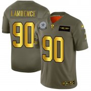 Wholesale Cheap Dallas Cowboys #90 Demarcus Lawrence NFL Men's Nike Olive Gold 2019 Salute to Service Limited Jersey