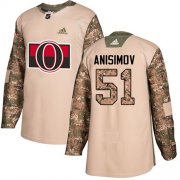 Wholesale Cheap Adidas Senators #51 Artem Anisimov Camo Authentic 2017 Veterans Day Stitched NHL Jersey