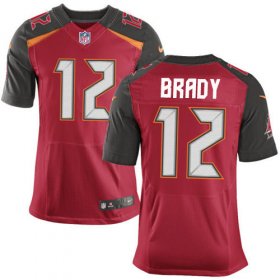 Wholesale Cheap Nike Buccaneers #12 Tom Brady Red Team Color Men\'s Stitched NFL Vapor Untouchable Elite Jersey
