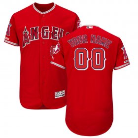 Wholesale Cheap Los Angeles Angels Majestic Alternate Flex Base Authentic Collection Custom Jersey Scarlet