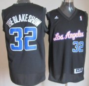 Wholesale Cheap Los Angeles Clippers #32 The Blake Show Black With Blue Fashion Jersey
