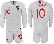 Wholesale Cheap Portugal #10 J.Mario Away Long Sleeves Soccer Country Jersey