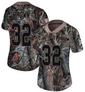 Wholesale Cheap Nike Browns #32 Jim Brown Camo Women's Stitched NFL Limited Rush Realtree Jersey