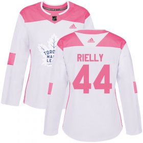 Wholesale Cheap Adidas Maple Leafs #44 Morgan Rielly White/Pink Authentic Fashion Women\'s Stitched NHL Jersey