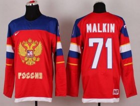 Wholesale Cheap 2014 Olympic Team Russia #71 Evgeni Malkin Red Stitched NHL Jersey