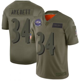 Wholesale Cheap Nike Ravens #34 Anthony Averett Camo Men\'s Stitched NFL Limited 2019 Salute To Service Jersey