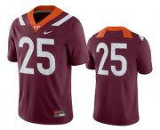 Wholesale Cheap Men's Virginia Tech Hokies #25 Maroon College Football Nike Jersey