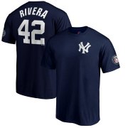Wholesale Cheap New York Yankees #42 Mariano Rivera Majestic 2019 Hall of Fame Name & Number T-Shirt Navy