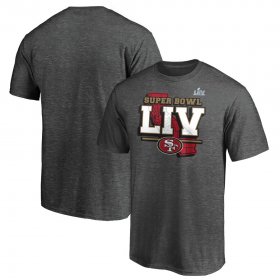 Wholesale Cheap Men\'s San Francisco 49ers NFL Heather Charcoal Super Bowl LIV Bound Eligible T-Shirt