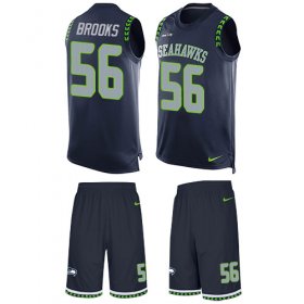 Wholesale Cheap Nike Seahawks #56 Jordyn Brooks Steel Blue Team Color Men\'s Stitched NFL Limited Tank Top Suit Jersey