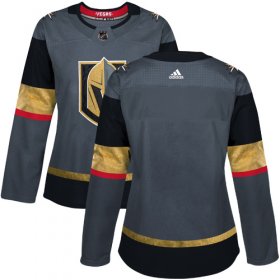 Wholesale Cheap Adidas Golden Knights Blank Grey Home Authentic Women\'s Stitched NHL Jersey