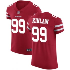 Wholesale Cheap Nike 49ers #99 Javon Kinlaw Red Team Color Men\'s Stitched NFL Vapor Untouchable Elite Jersey