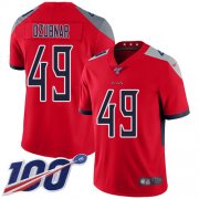 Wholesale Cheap Nike Titans #49 Nick Dzubnar Red Men's Stitched NFL Limited Inverted Legend 100th Season Jersey