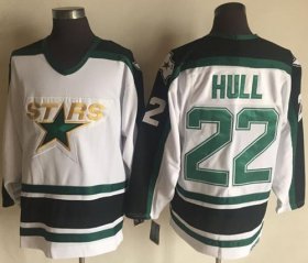 Wholesale Cheap Stars #22 Brett Hull White CCM Throwback Stitched NHL Jersey
