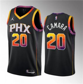 Wholesale Cheap Men\'s Phoenix Suns #20 Toumani Camara Black 2023 Draft Statement Edition Stitched Basketball Jersey