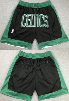 Men\'s Boston Celtics Black Shorts (Run Small)