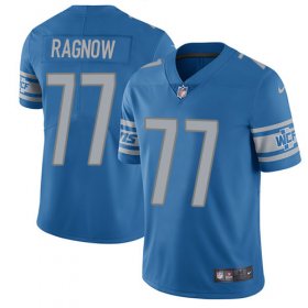 Wholesale Cheap Nike Lions #77 Frank Ragnow Blue Team Color Men\'s Stitched NFL Vapor Untouchable Limited Jersey
