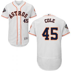 Wholesale Cheap Astros #45 Gerrit Cole White Flexbase Authentic Collection 2019 World Series Bound Stitched MLB Jersey