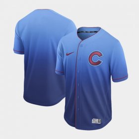 Wholesale Cheap Nike Cubs Blank Royal Fade Authentic Stitched MLB Jersey