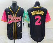Wholesale Cheap Men's San Diego Padres #2 Xander Bogaerts Black NEW 2023 City Connect Cool Base Stitched Jersey 1