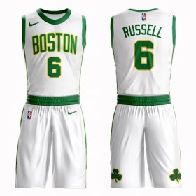 Wholesale Cheap Boston Celtics #6 Bill Russell White Nike NBA Men\'s City Authentic Edition Suit Jersey