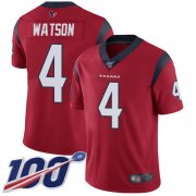 Wholesale Cheap Nike Texans #4 Deshaun Watson Red Alternate Youth Stitched NFL 100th Season Vapor Limited Jersey