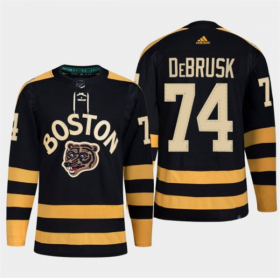 Wholesale Cheap Men\'s Boston Bruins #74 Jake DeBrusk Black Classic Primegreen Stitched Jersey
