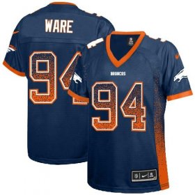 Wholesale Cheap Nike Broncos #94 DeMarcus Ware Blue Alternate Women\'s Stitched NFL Elite Drift Fashion Jersey