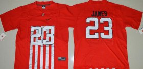 Wholesale Cheap Men\'s Ohio State Buckeyes #23 Lebron James Red Elite Stitched College Football 2016 Nike NCAA Jersey